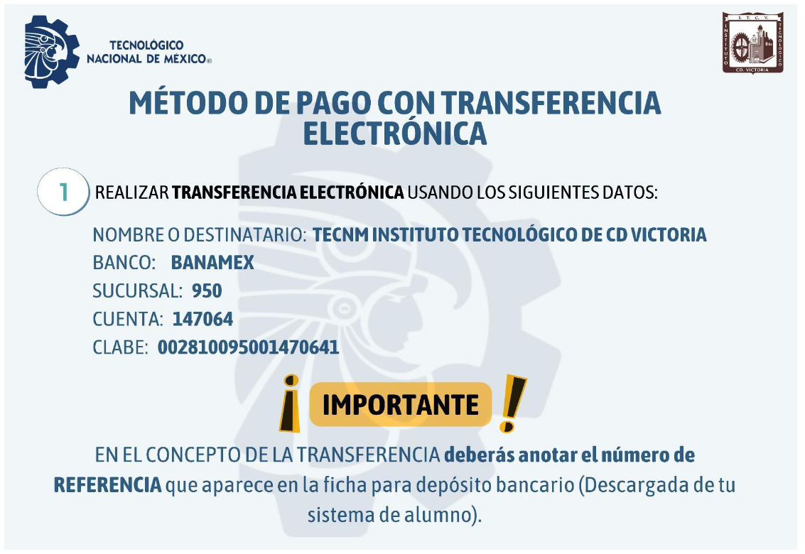 Datos para transferencia electrónica