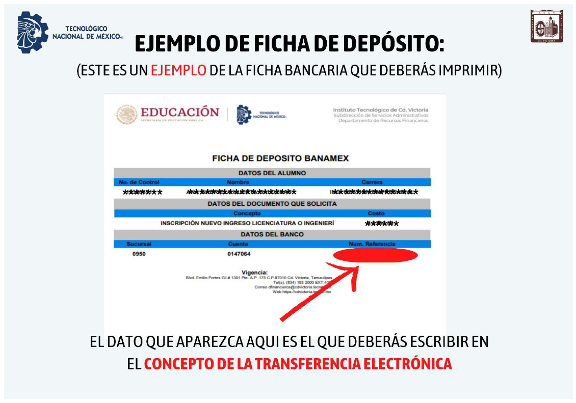 Ejemplo ficha de depósito